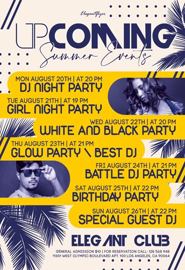 Folleto del próximo evento.