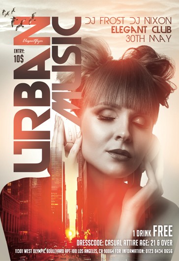 Flyer de musique urbaine