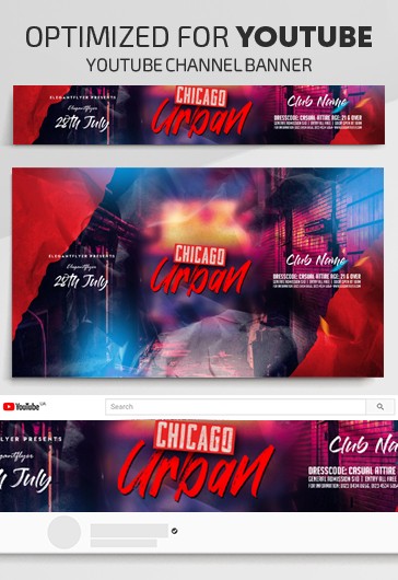 Red Creative Urban Party Youtube Free Social Media Template PSD | by ...