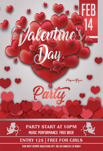 Valentine`s Day Party Flyer