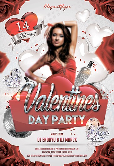 Valentines Day Party - Premium Club flyer PSD Template - 10016633 | by ...