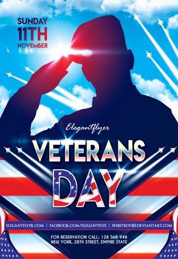 Veterans Day Flyer Graphics, Designs & Templates