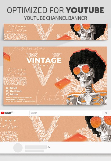 Fête vintage Youtube - Modèles Youtube