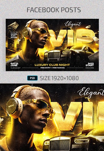 VIP Luxury Club Night Facebook Post