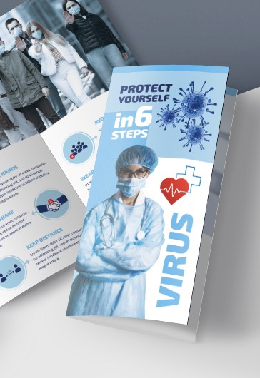 Modello di brochure sul virus pieghevole - Salute