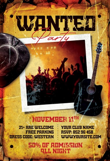 Wanted Party Poster1