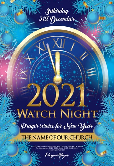 Watch Night Poster EPS - Free Poster Vector EPS Templates