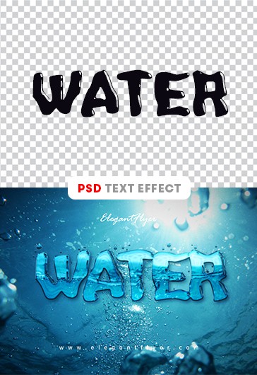 Efecto de texto de agua - Agua