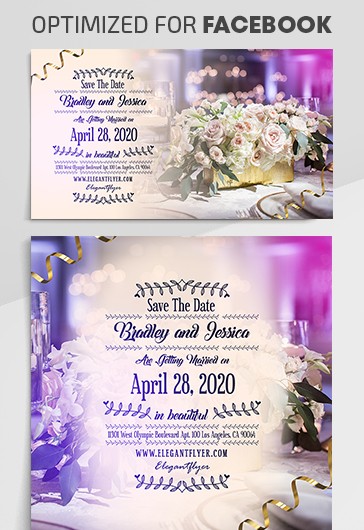 Wedding - Free Facebook Cover Template in PSD + Post + Event cover ...