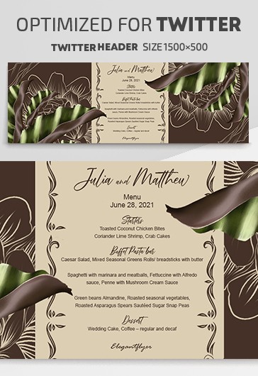 Wedding Menu Twitter