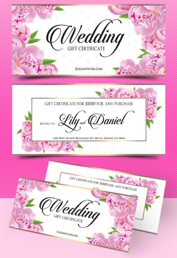Wedding – Premium Gift Certificate PSD Template - 10020441 | by ...