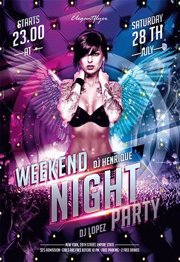 Fiesta nocturna de fin de semana