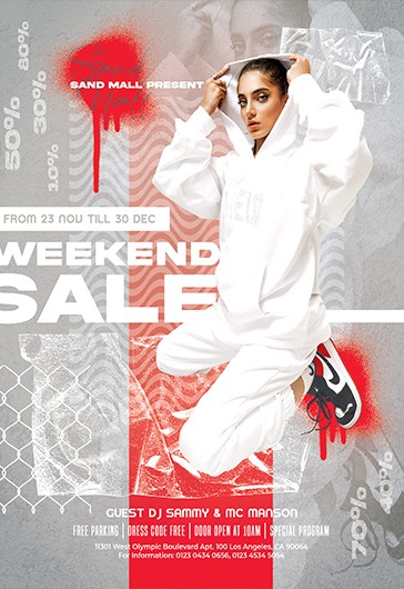 Folheto de promoção de fim de semana