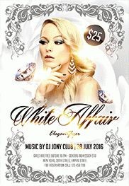 White Aesthetic White Affair Premium Flyer Template PSD | by Elegantflyer