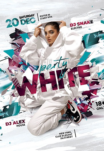 White Party Flyer - Club