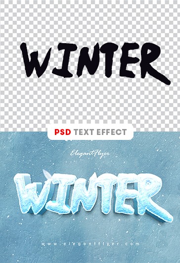Winter Text Effect - Snow