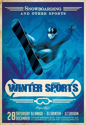 Winter Sports - Blue
