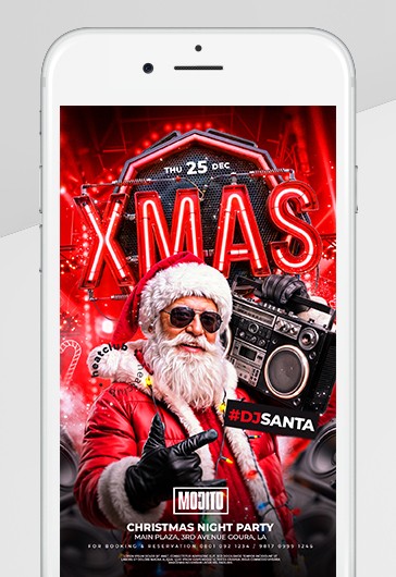 Xmas Party Flyer Instagram Reels