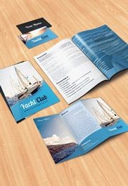 Paquete de folletos del Club de Yates - Tri-Fold: Tres paneles