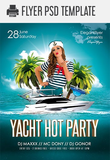 Yacht Hot Party Flyer